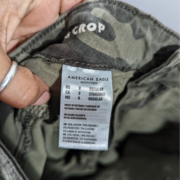 American Eagle Camo Hi-Rise Jegging Crop Next Level Stretch Women's Size 8 - Picture 7 of 7